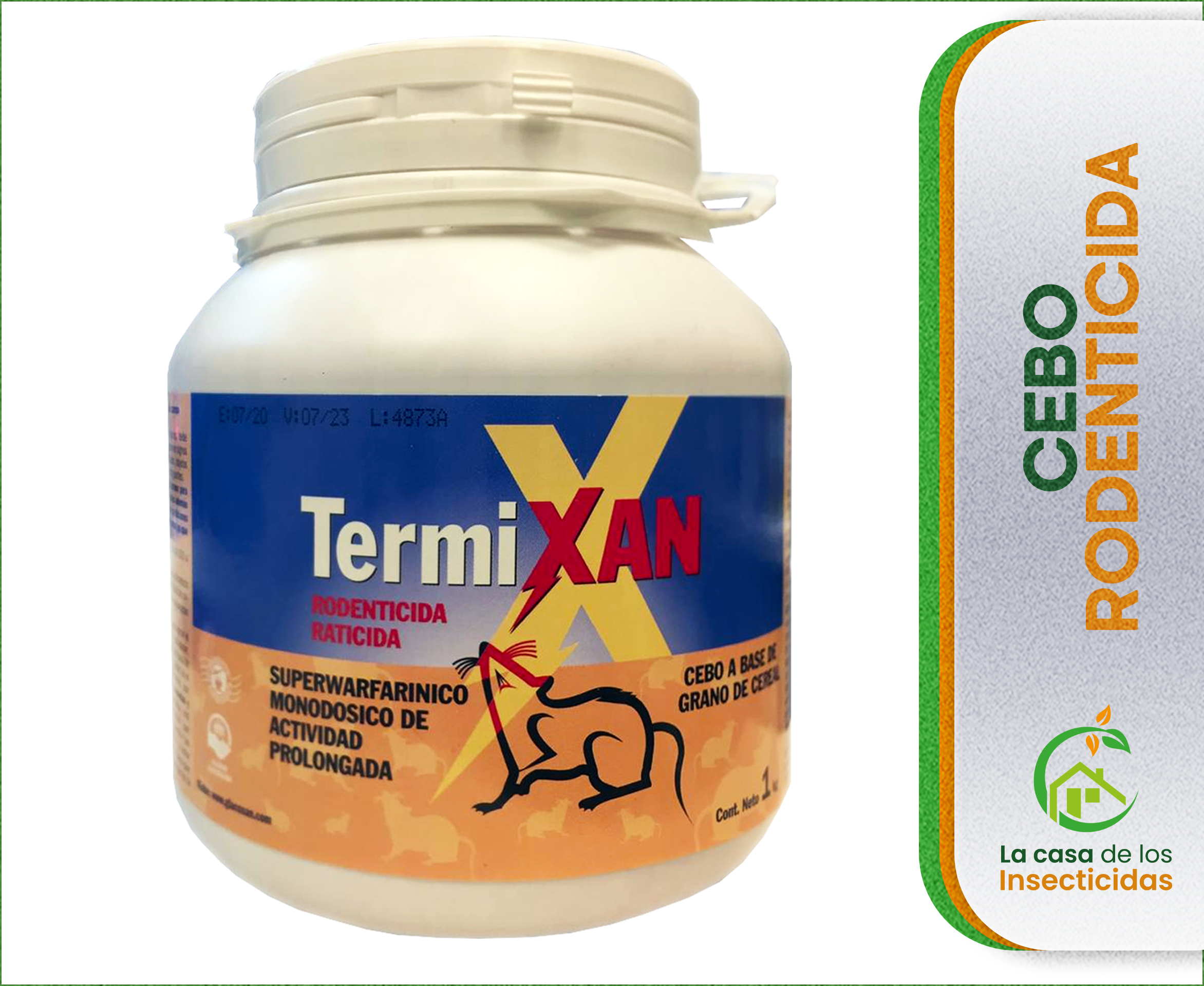 Termixan trigo x 1 kg. Cebo para control de ratas y ratones.